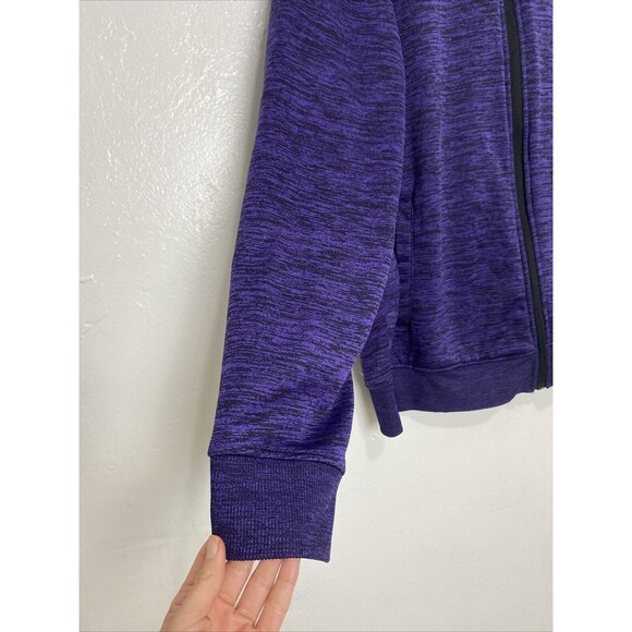 NBA LA Lakers Sweater Mens Size L Purple Logo Graphic Fleece Jacket Full Zip - Picture 6 of 16